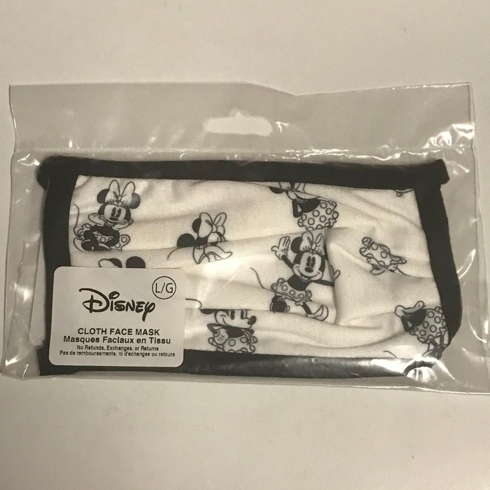 Disney Parks Cloth Face Mask Minnie Mouse Size L